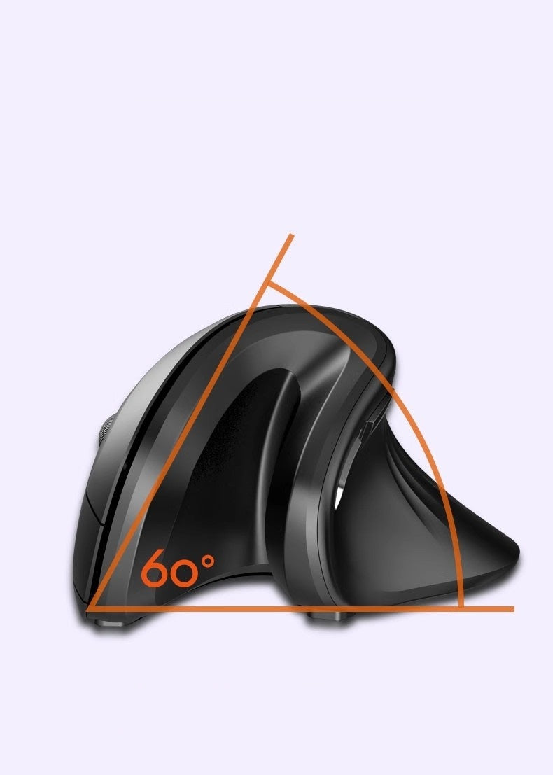 Ergonomische draadloze muis - Verticaal design met 6-knops functionaliteit Delux
