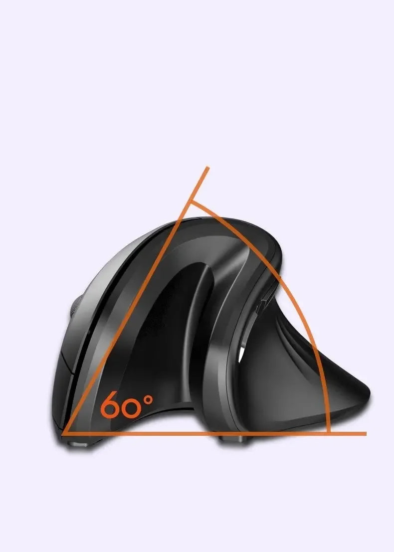 Ergonomische draadloze muis - Verticaal design met 6-knops functionaliteit Delux