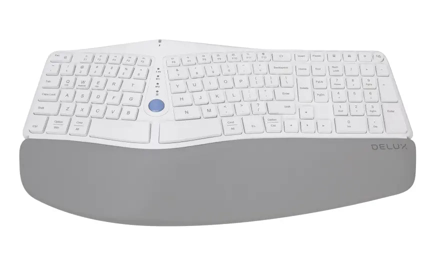 Delux gesplitst ergonomisch toetsenbord met polssteun Delux