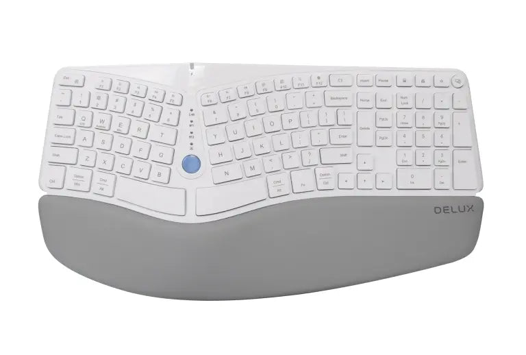 Delux gesplitst ergonomisch toetsenbord met polssteun Delux