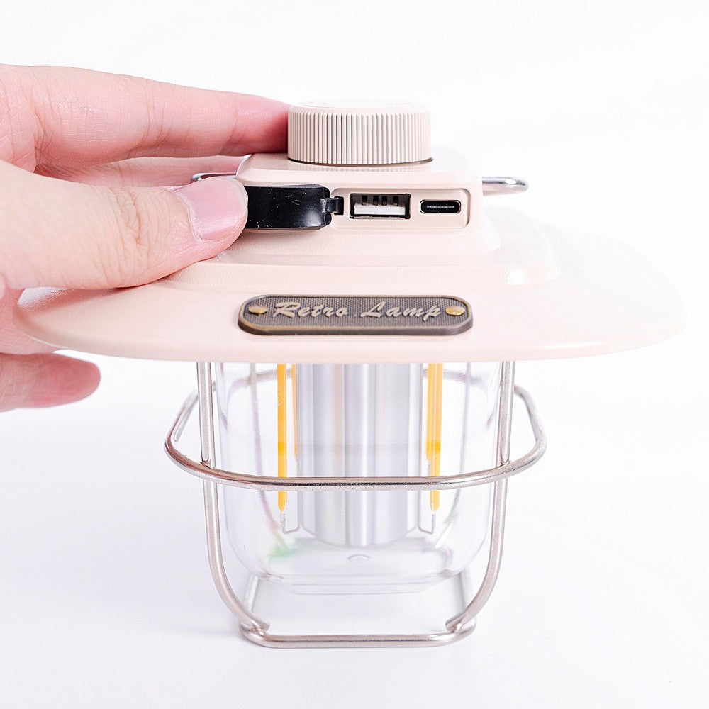 Campinglamp - Buiten Lantaarn - USB oplaadpoort - dimeffect