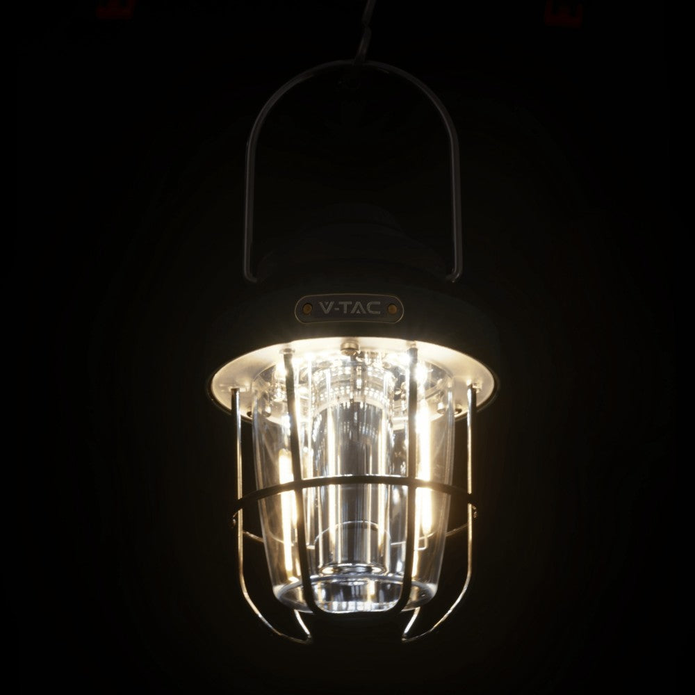 Lampe de camping d'extérieur-Port de chargement USB-Effet lumineux-Noir