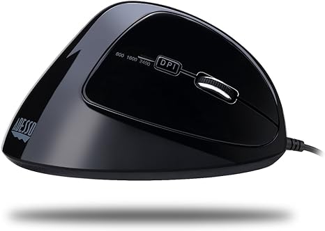 Adesso Imouse E3 – vertikale, ergonomische, programmierbare Gaming-Maus mit einstellbarem Gewicht