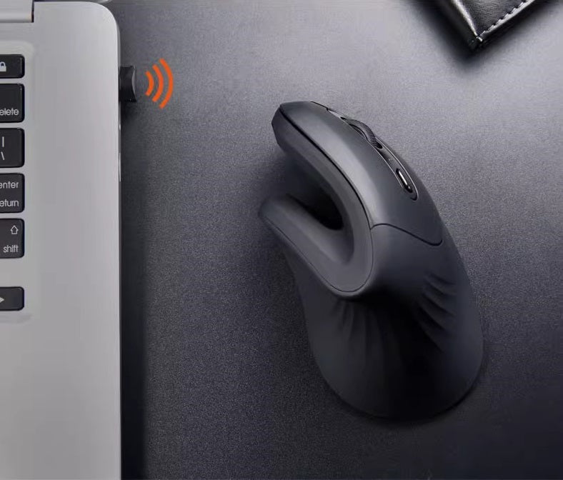 Ergonomische draadloze muis - Verticaal design met 6-knops functionaliteit Delux