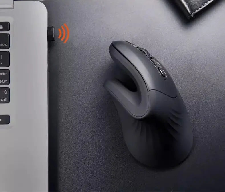 Ergonomische draadloze muis - Verticaal design met 6-knops functionaliteit Delux