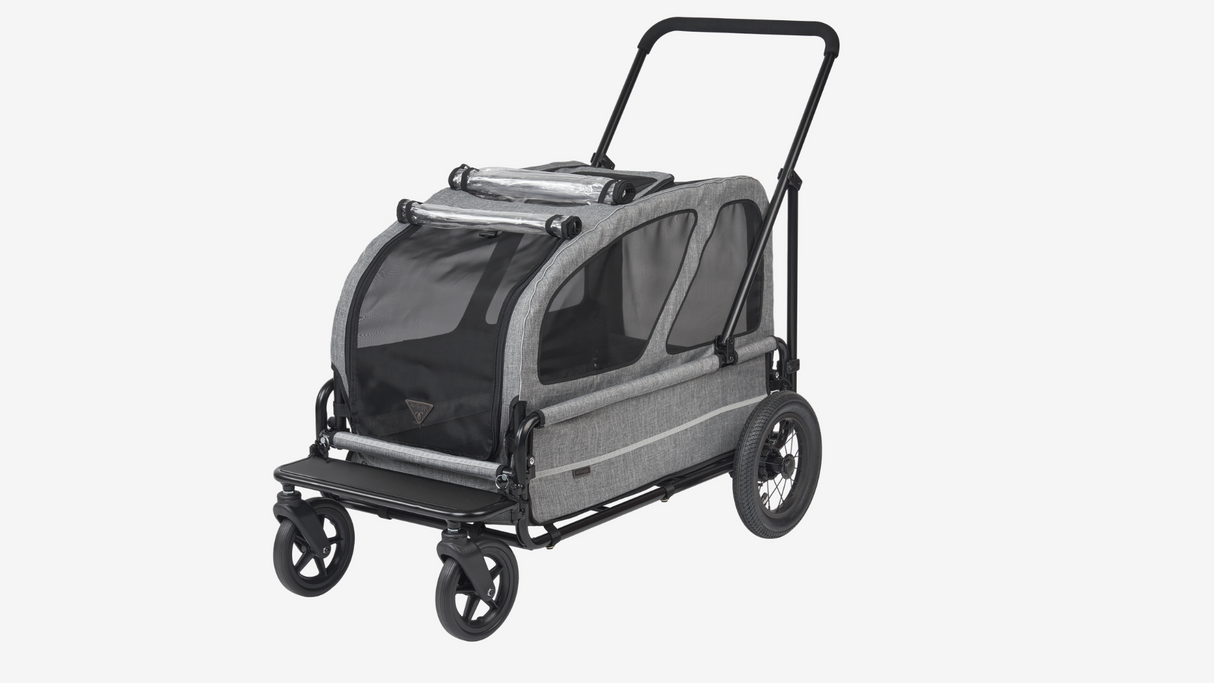 AirBuggy Carriage Set Earth Grey – Honden buggy - Comfortabel reizen met jouw huisdier Airbuggy