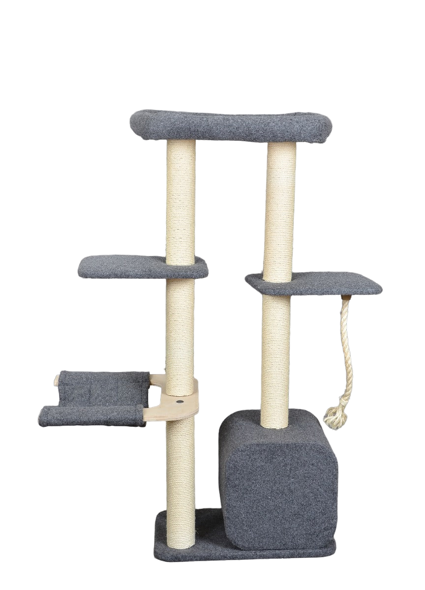 Bello - Katten Krabpaal - Klimboom - Kattenmeubel - Grijs SpirePets
