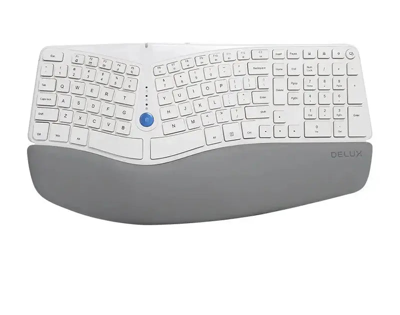 Delux gesplitst ergonomisch toetsenbord met polssteun