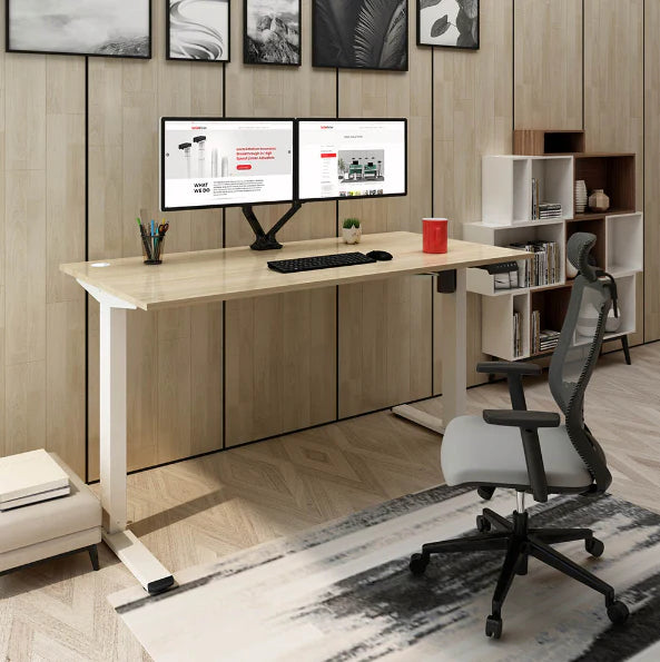 Sit-stand desk electrically adjustable | Ergonomic workplace | Height adjustable | Desktop 120*60*2.5cm | Maximum height 123 cm | Minimum height 73cm