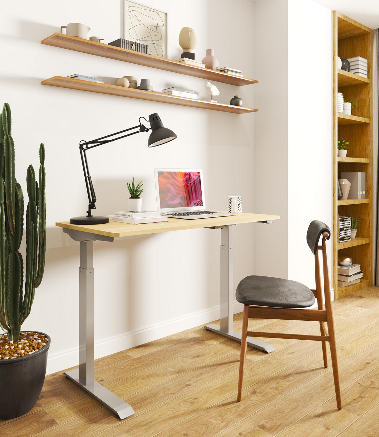 Sit-stand desk electrically adjustable | Ergonomic workplace | Height adjustable | Desktop 120*60*2.5cm | Maximum height 123 cm | Minimum height 73cm