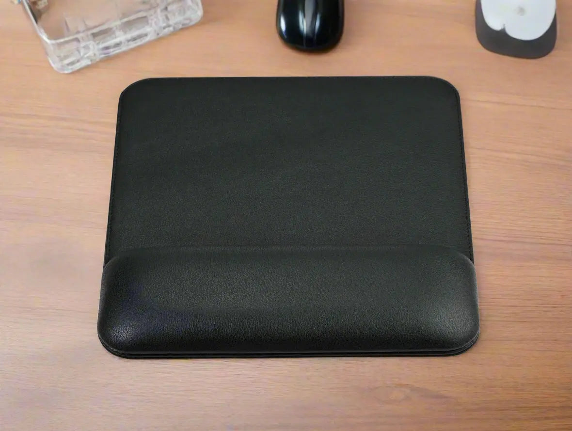 Ergonomische muismat met polssteun van leer - eenvoudig reinigen Spire