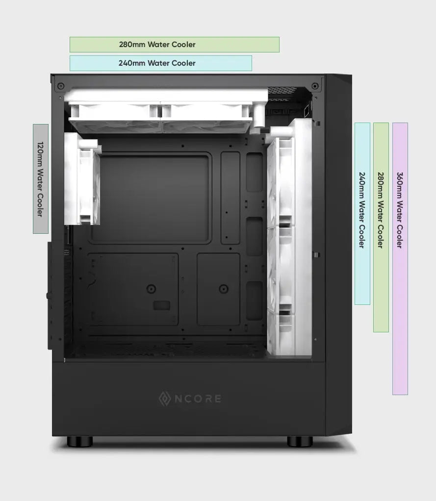 PC gamer case - G30 BLACK TRUE FORCE - Tempered glass Spire