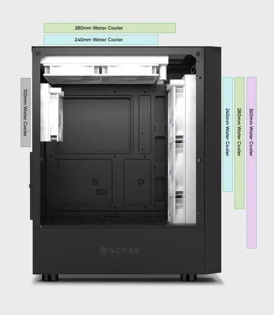 PC gamer case - G30 BLACK TRUE FORCE - Tempered glass Spire