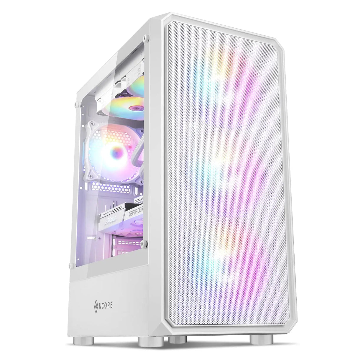 PC gamer case - G30 WHITE TRUE FORCE - Tempered glass Spire