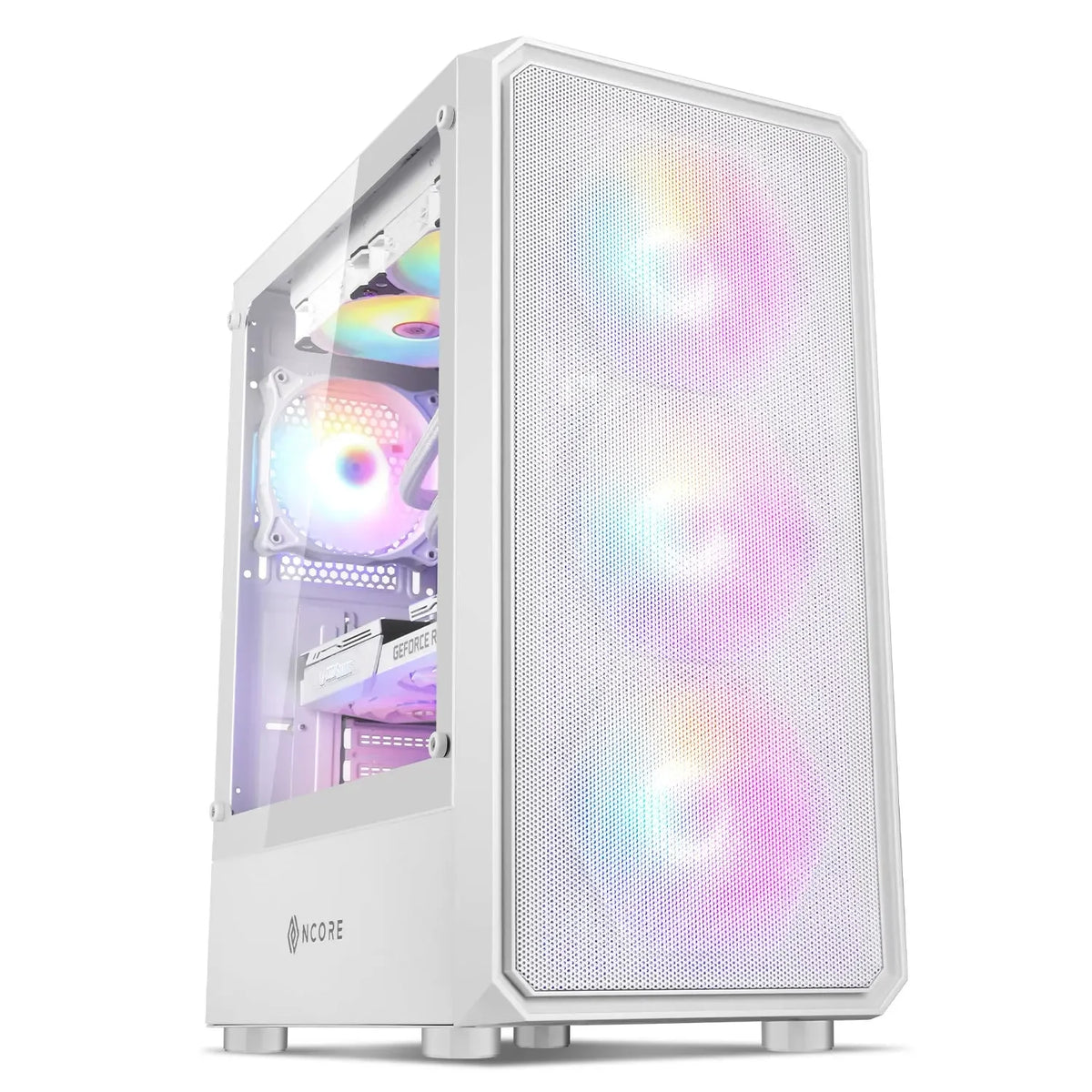 PC gamer case - G30 WHITE TRUE FORCE - Tempered glass Spire