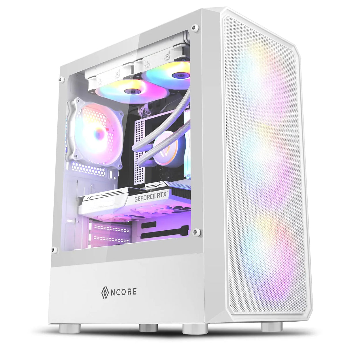PC gamer case - G30 WHITE TRUE FORCE - Tempered glass Spire