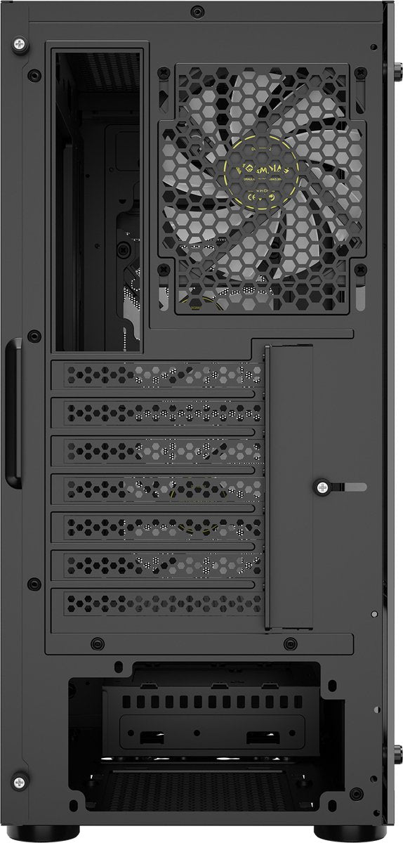 Gamdias Aura GC5 Gaming-Gehäuse – Computergehäuse mit Temperaturanzeige und ARGB-LED-Beleuchtung