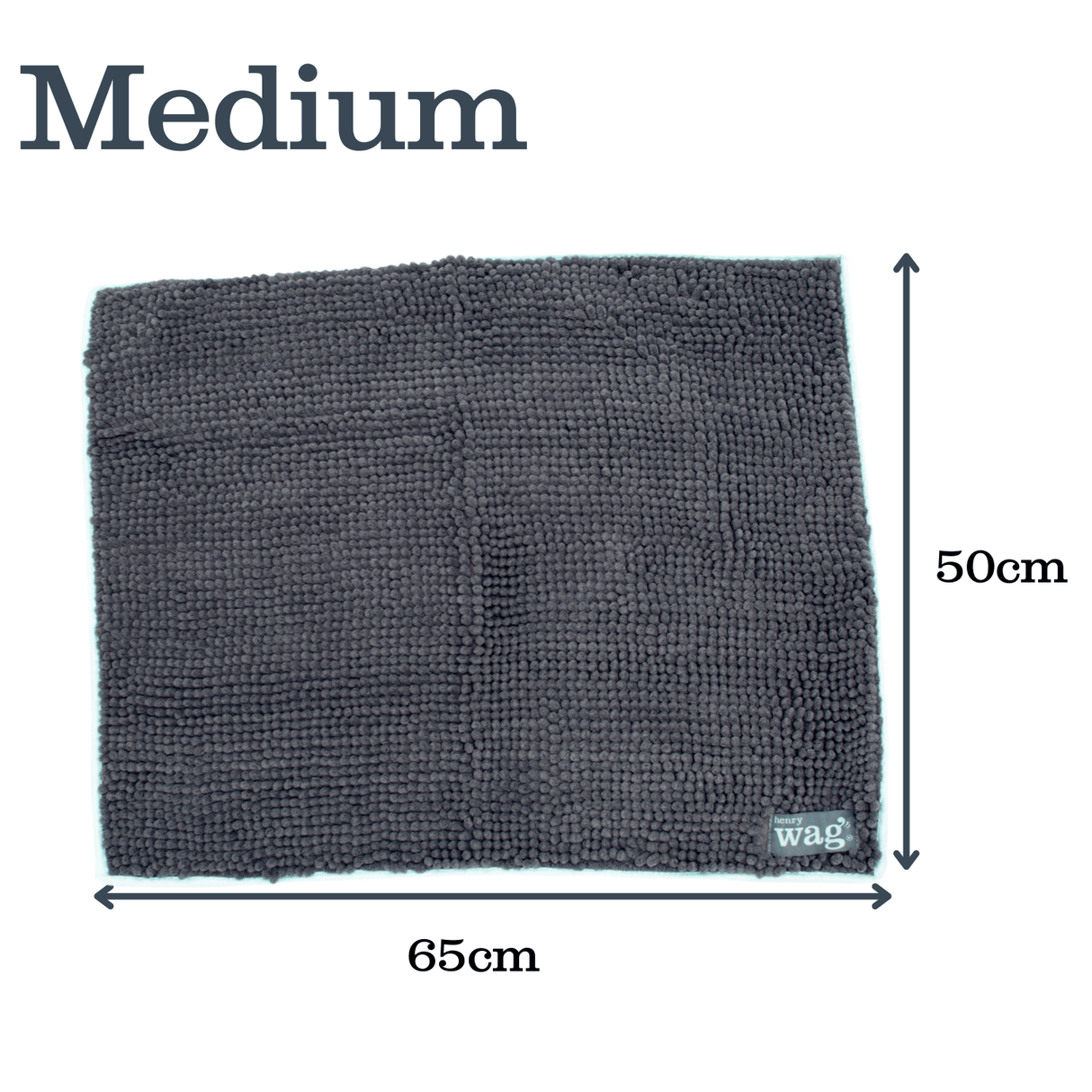 Henry Wag microvezel noodle huisdier mat - Droogmat voor honden - Maat M Coolgods.nl