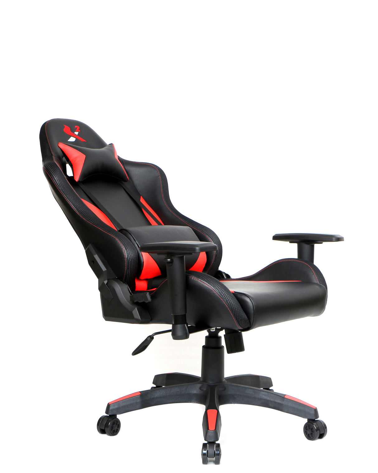 X2 Gaming Stoel - Met nekkussen Verstelbaar - RGB Lichten - Ergonomisch - Bureau Stoel - PVC leer - Nylon Wielen - 54x69.5x133cm (LxWxH) Spire