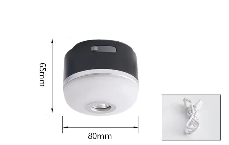 Kampeer LED Lamp met ophanghaakjes en magneet - oplaadbaar via USB type C Coolgods