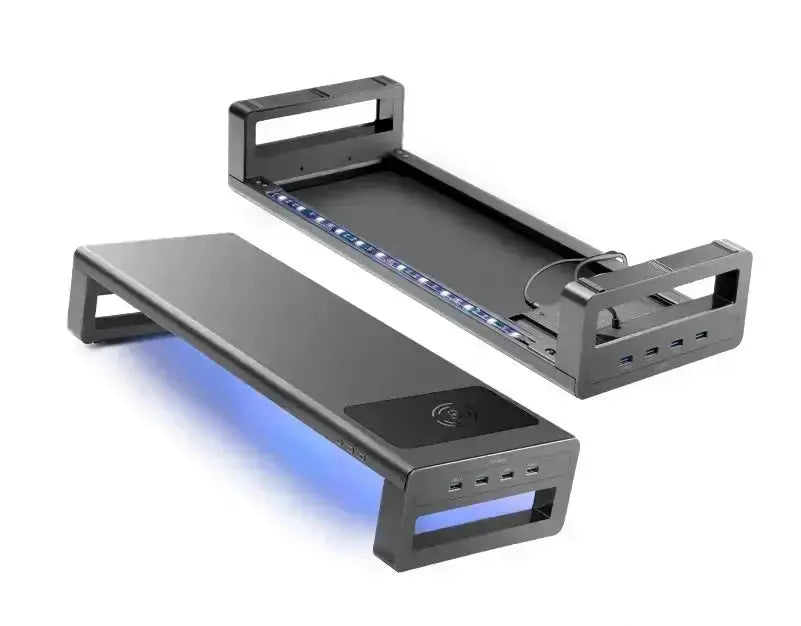 Multifunctionele monitor standaard - aluminium - 4x USB3.0 hub Spire