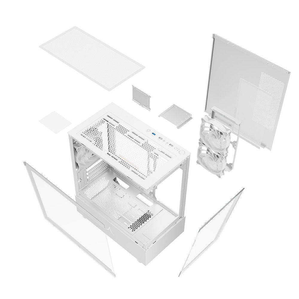 PC behuizing - gamer case - U20M WHITE - Tempered glass - RGB Spire
