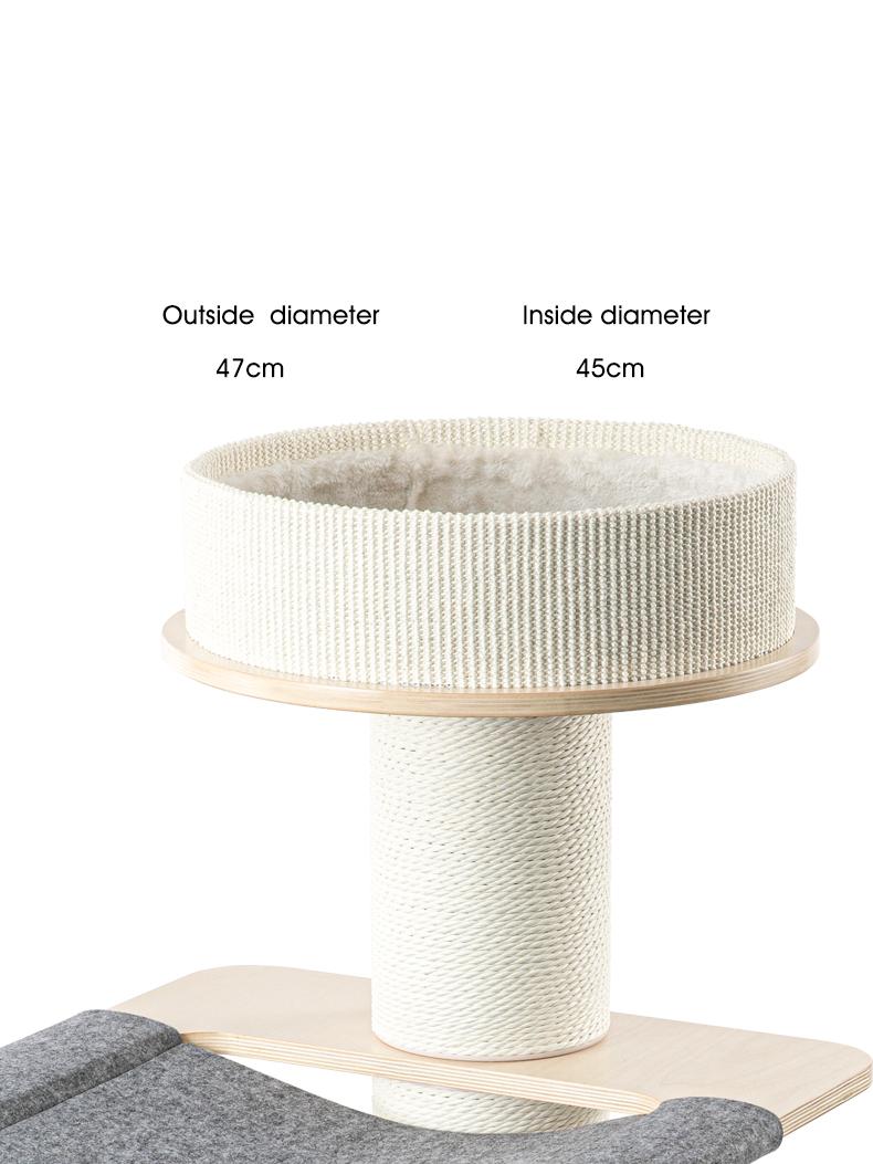 Kattenboom - Krabpaal - Kattentoren met Kattenmand - 60 x 60 x 115cm (LxWxH) SpirePets