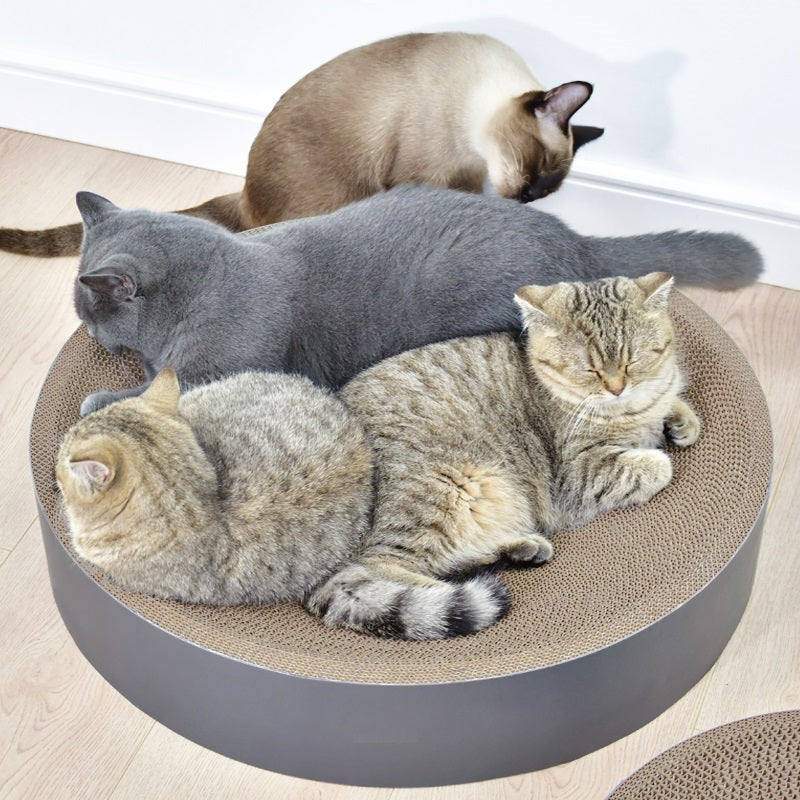 Ronde Krabmand Kat – Comfortabel Kattenbed en Krabplank in Één! SpirePets