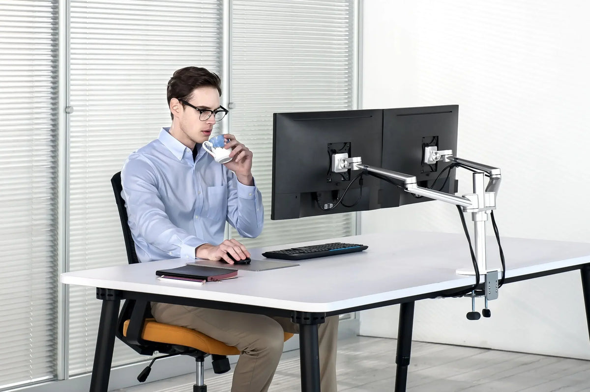 SPIRE Dual Monitor Beugel Basis - Voor Twee Schermen - Monitor arm voor 2 beeldschermen Spire