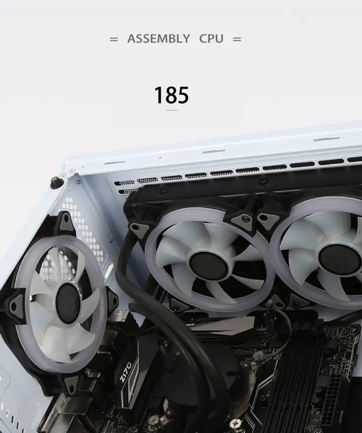 Sahara gaming behuizing - Gehard glas - Zwart - RGB compatible Sahara