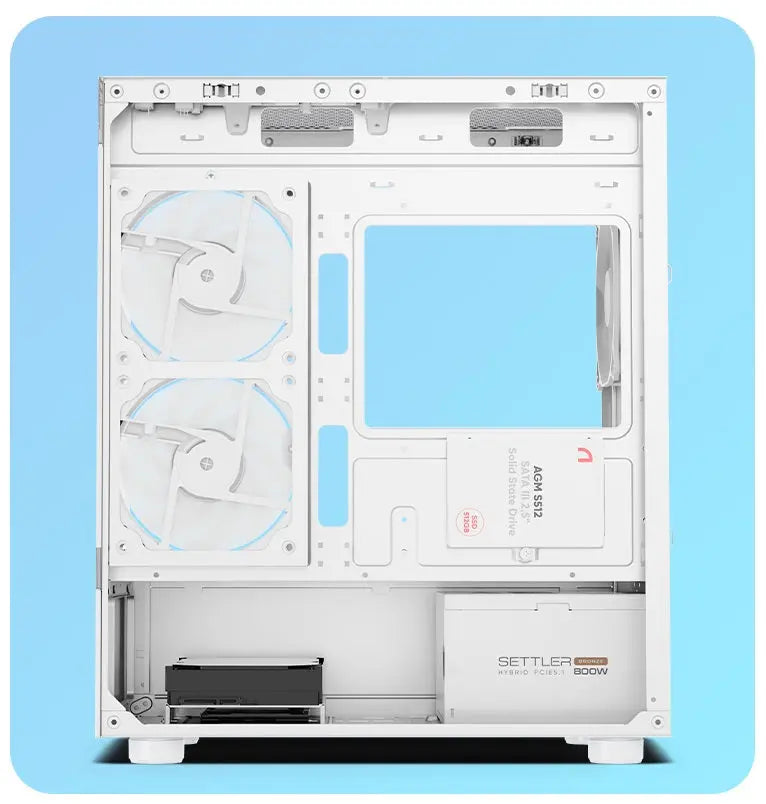 PC behuizing - gamer case - U20M WHITE - Tempered glass - RGB Spire