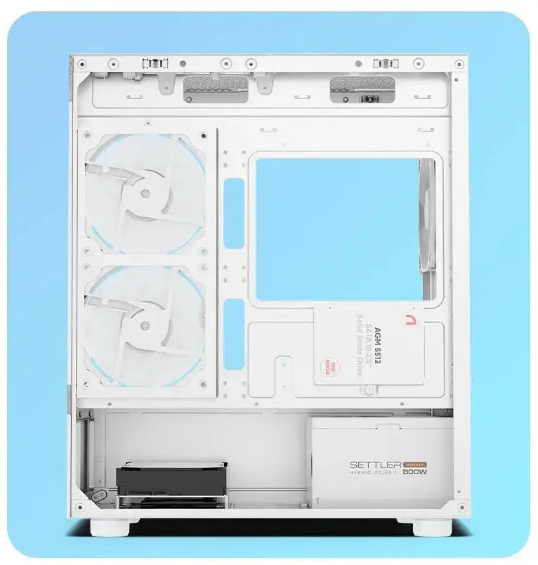 PC behuizing - gamer case - U20M WHITE - Tempered glass - RGB Spire