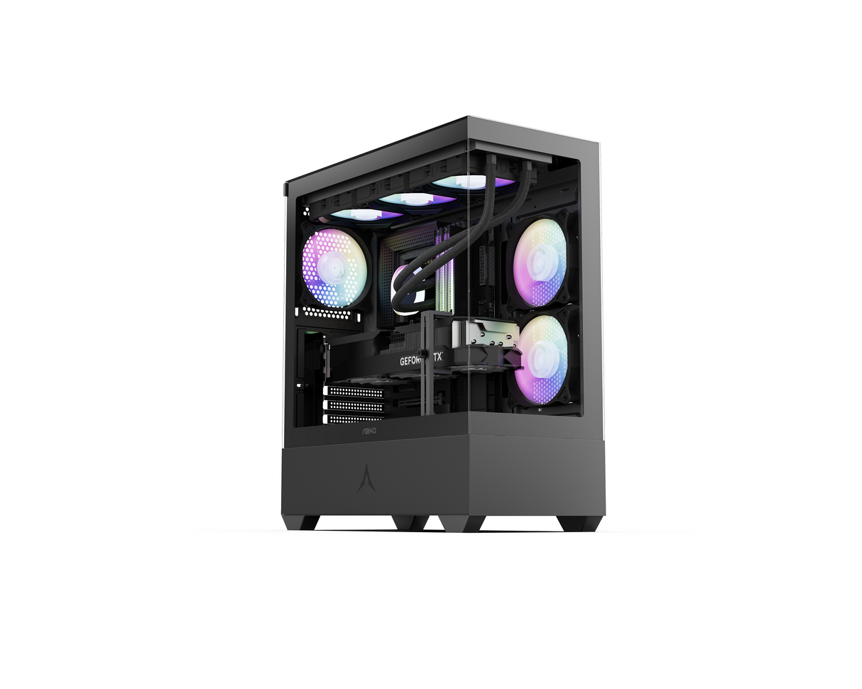 PC-Gehäuse | Schwarz | USB2.0, USB3.0 | 3,5-Zoll-Festplatte * 2, 2,5-Zoll-SSD * 2 | Micro ATX/MINI ATX | VGA-Karte