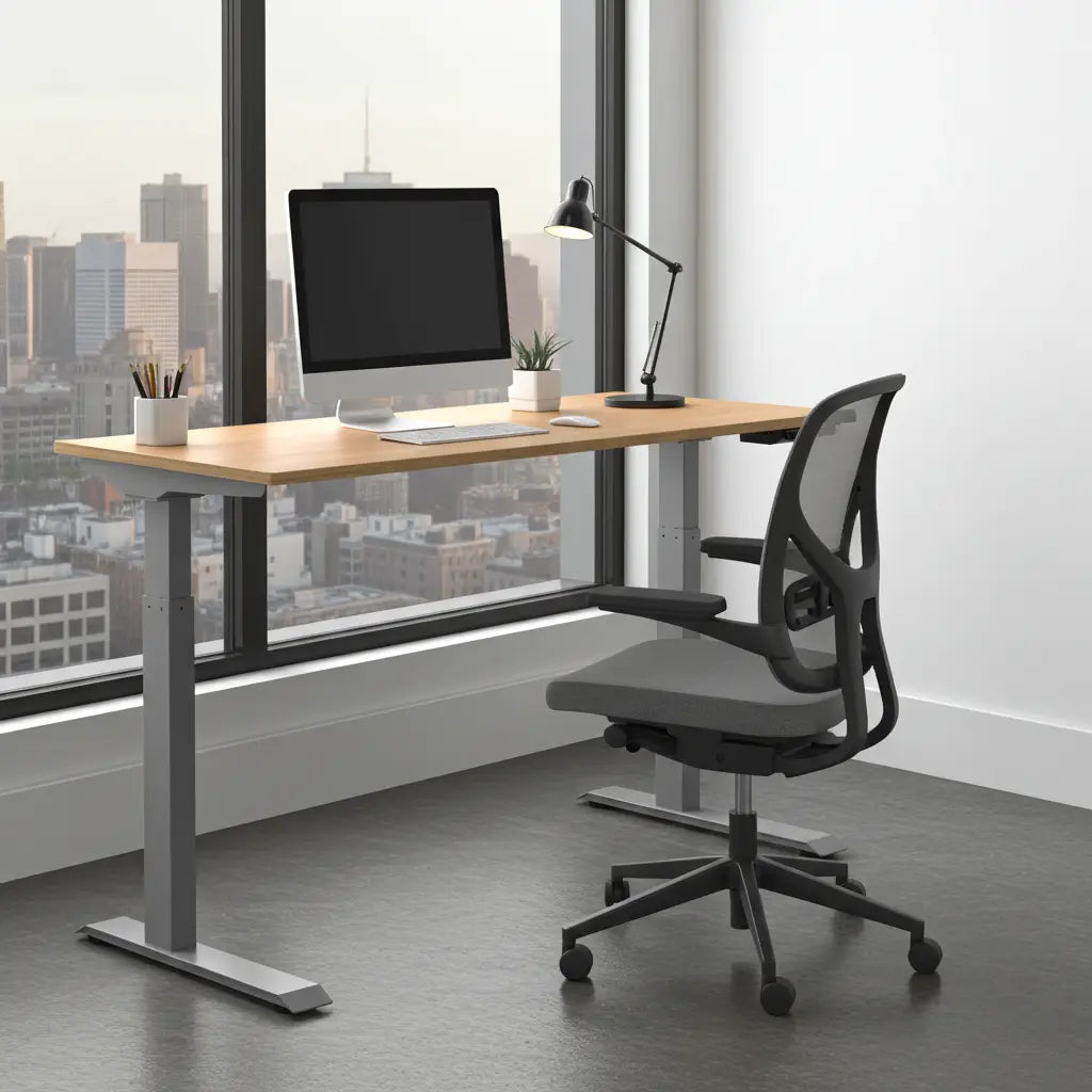 Spire zit-sta bureau elektrisch verstelbaar - ergonomische werkplek - in hoogte verstelbaar Spire