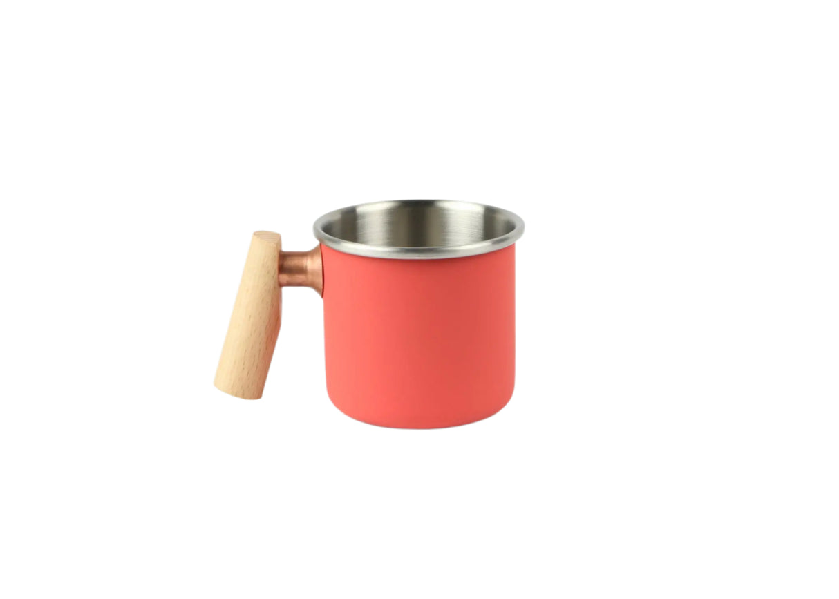 Camping beker roestvrij staal - Kalas pruim rood - rechts