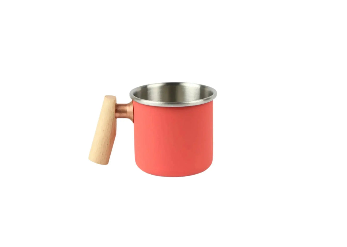 Camping beker roestvrij staal - Kalas pruim rood - rechts