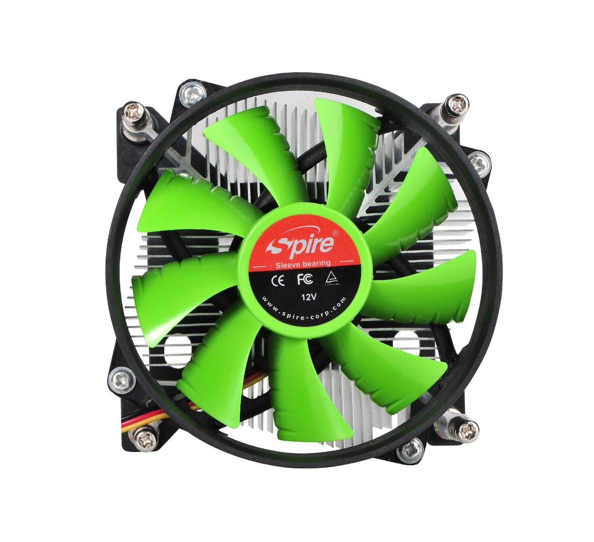 CPU koeler | LGA 1700 | Ventilator 2200RPM | 90 * 90 * 25 mm | Groene bladen | Effectieve warmteafvoer tot 95W Coolgods