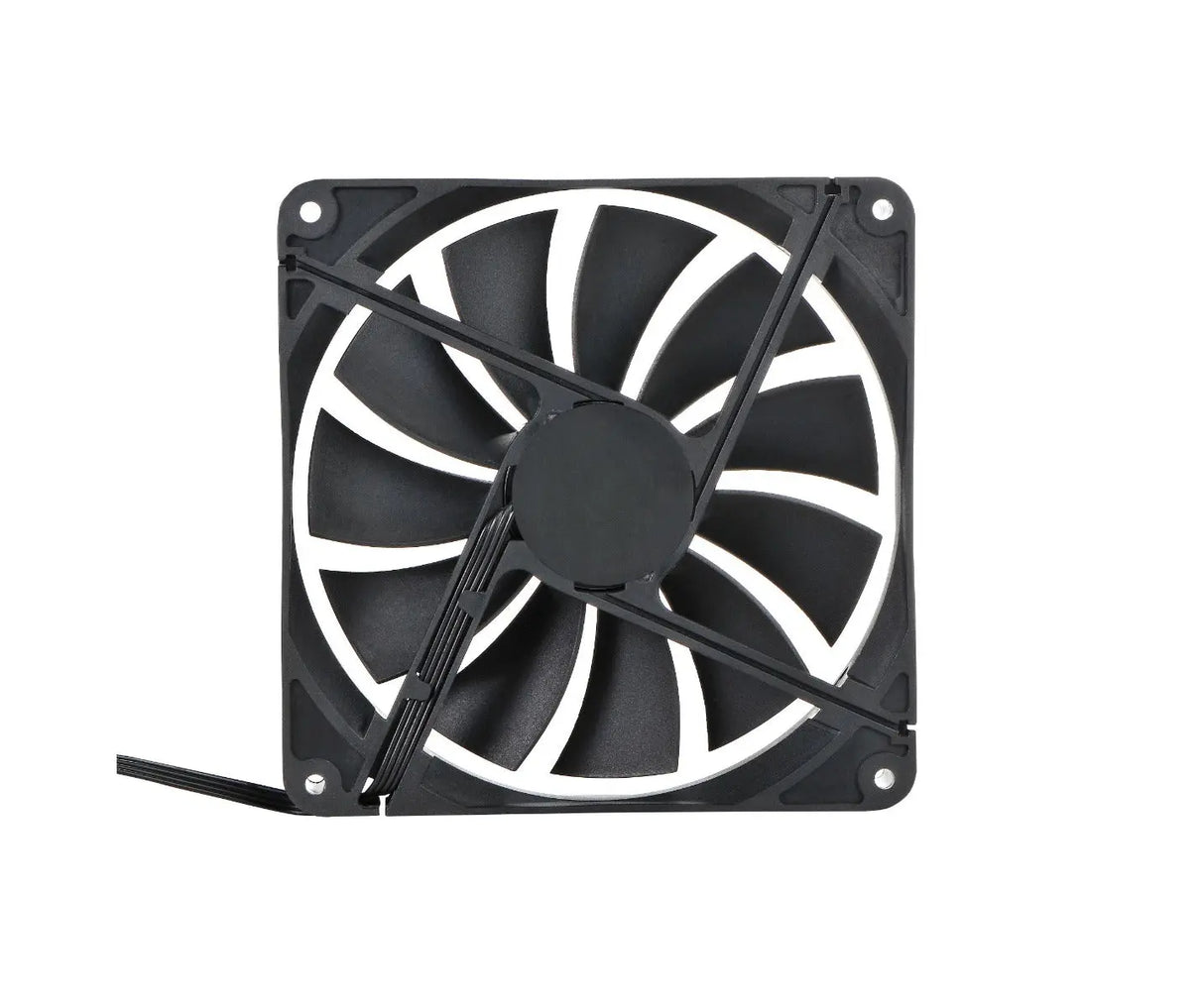 Computer ventilator 14cm - 200-1700 RPM PC koeling - stille werking van maximaal 28 dB - 4-pin connector en socket Spire
