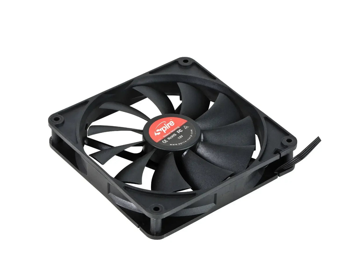 Computer ventilator 14cm - 200-1700 RPM PC koeling - stille werking van maximaal 28 dB - 4-pin connector en socket Spire