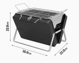 Compacte BBQ - mini barbecue koffer - zwart - draagbaar - maat S - Coolgods.nl