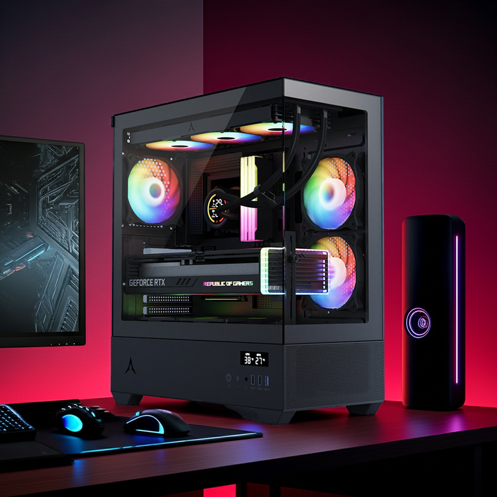 SPIRE Marine U30P RGB BLACK behuizing - PC gamer case - Tempered glass Spire