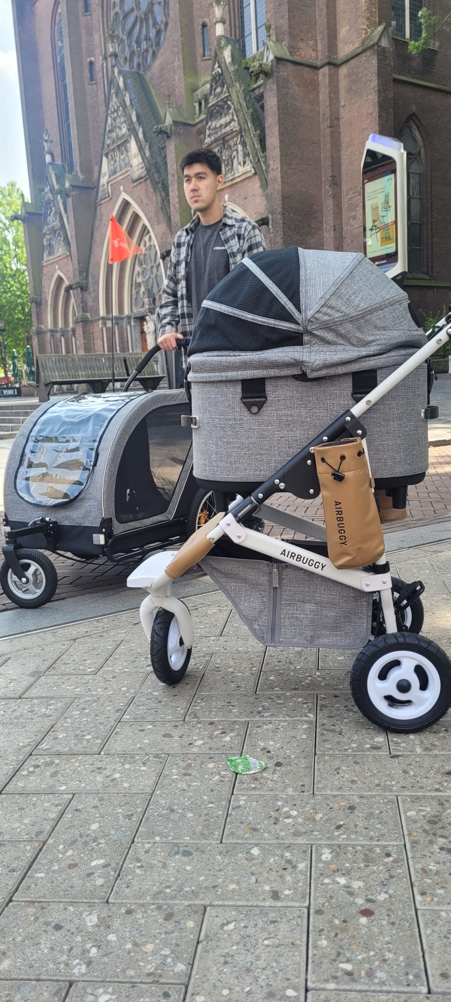 AirBuggy DOME 3 Regular Earth Grey – Premium buggy voor hond of kat SpirePets