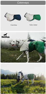 Hondenjas - Regenjas Hond - Winddicht - Waterdicht - Lichtgewicht - Kleur Blauw - Maat L 45x56x48~77cm SpirePets