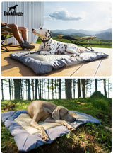 Honden Campingbed voor buiten - Waterdicht - Oprolbaar - Donkerblauw - Maat L - 120x90x4cm (LxBxH) SpirePets