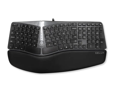 Delux Gesplitst ergonomisch toetsenbord - toetsenbord met polssteun Delux