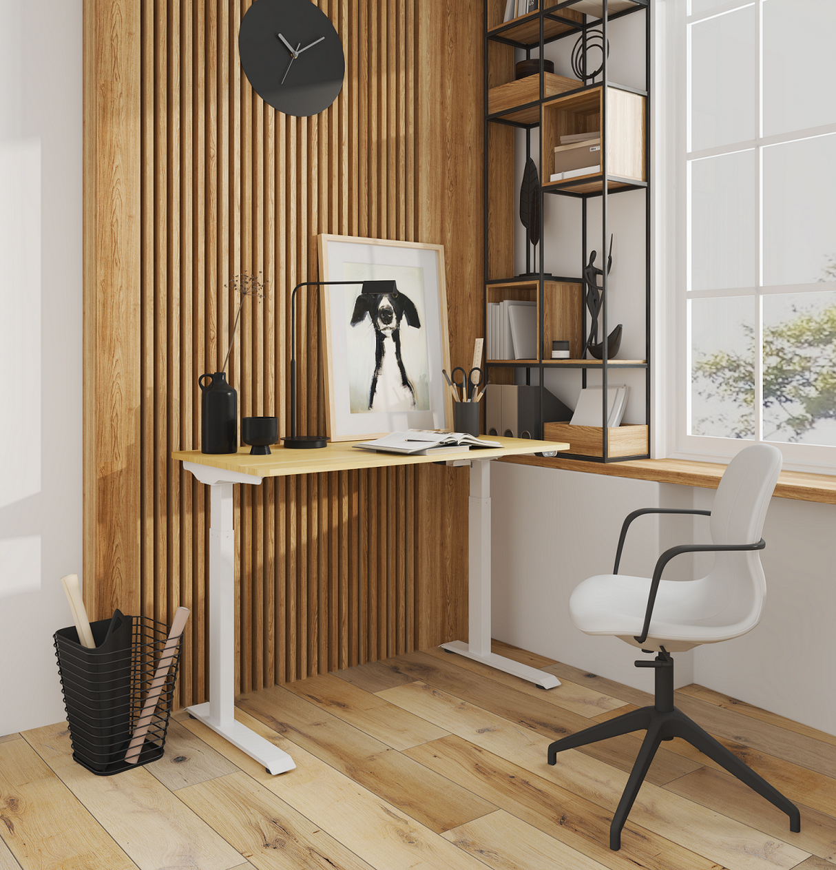 Spire zit-sta bureau elektrisch verstelbaar - ergonomische werkplek - in hoogte verstelbaar - max. hoogte 123 cm - min. hoogte 73cm