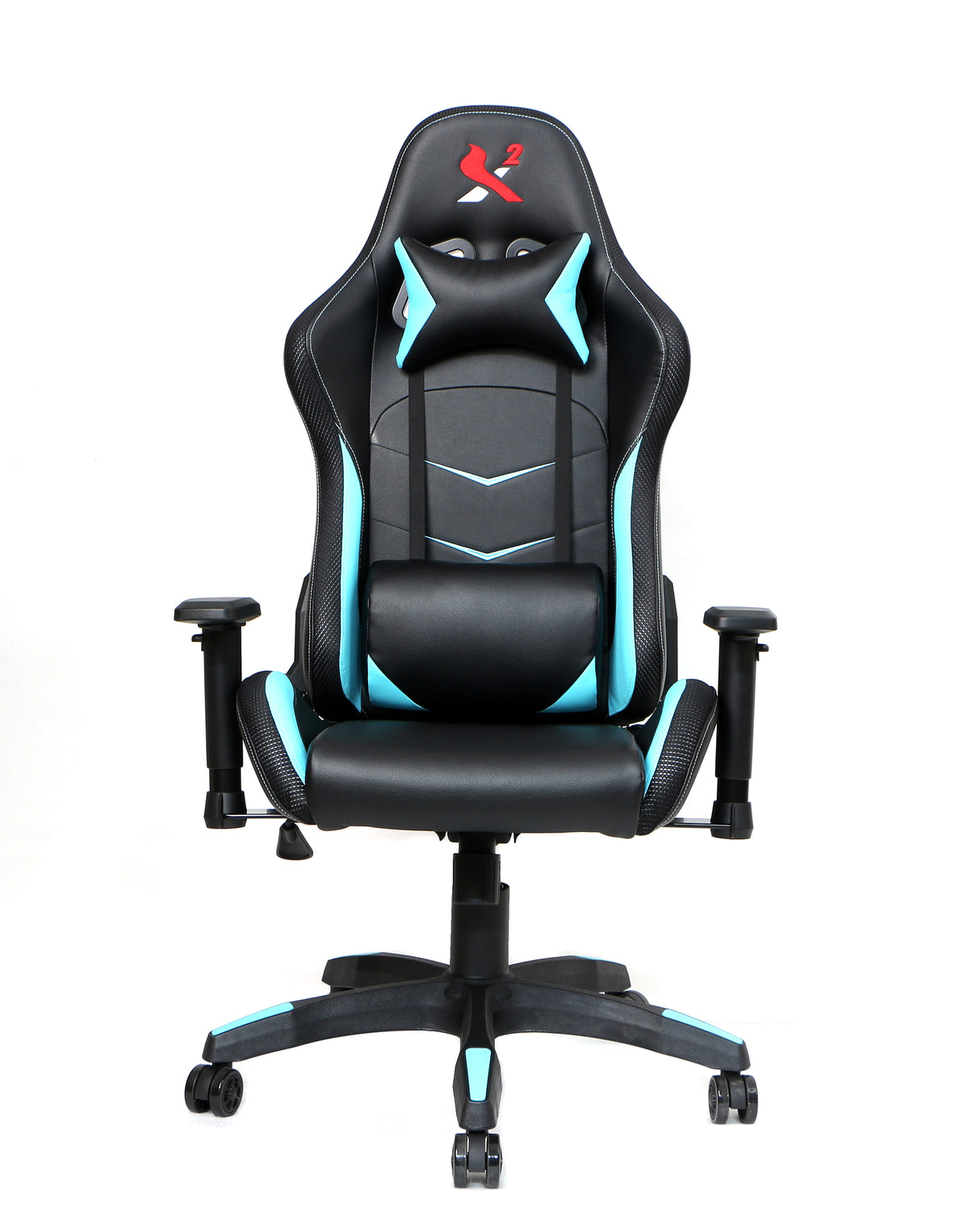 X2 Gaming Stoel - PVC Leer - RGB Lichten - Nylon wielen - Bureau Stoel - Ergonomische Ontwerp - 54x69.5x133cm (LxBxH) Spire