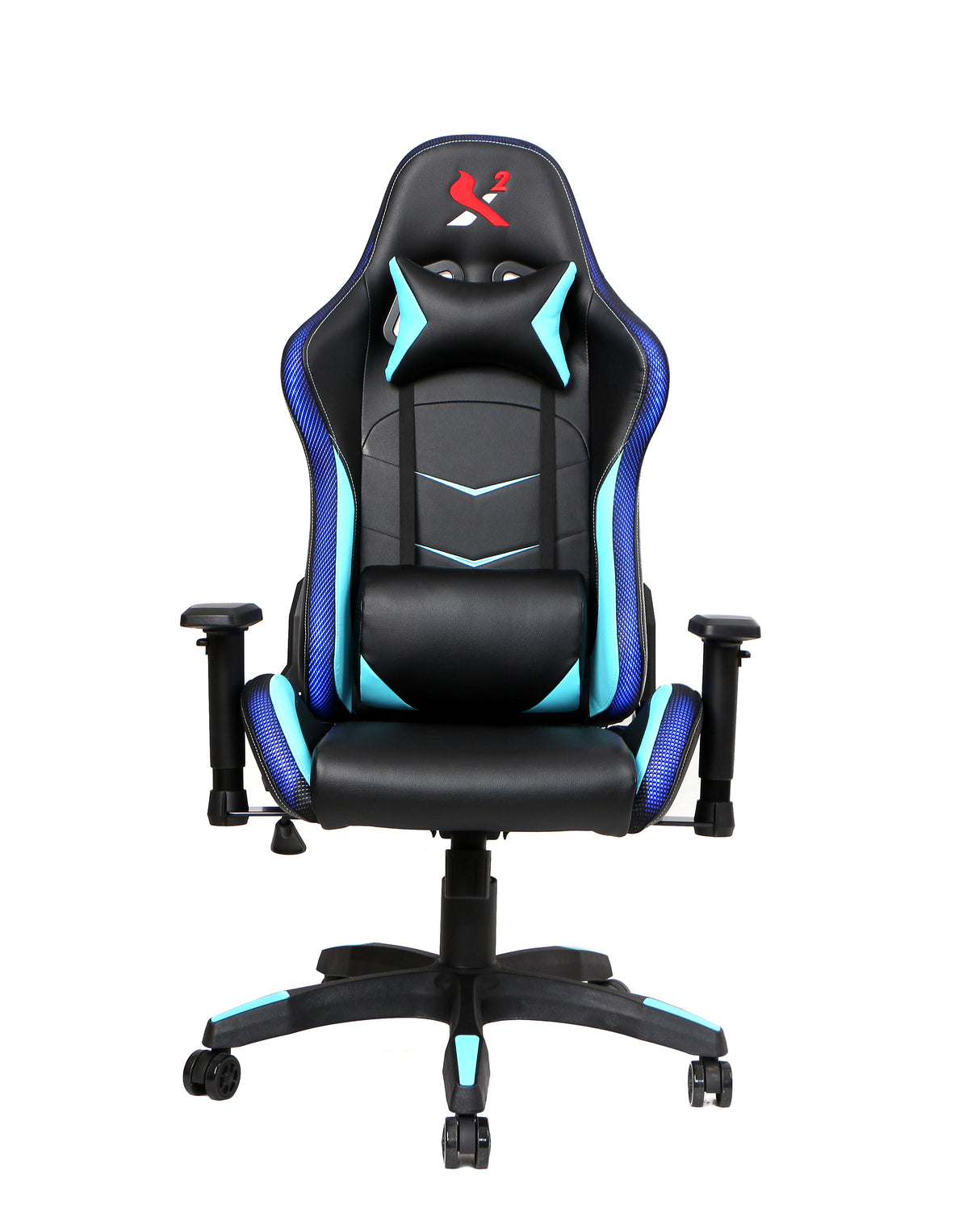 X2 Gaming Stoel - PVC Leer - RGB Lichten - Nylon wielen - Bureau Stoel - Ergonomische Ontwerp - 54x69.5x133cm (LxBxH) Spire