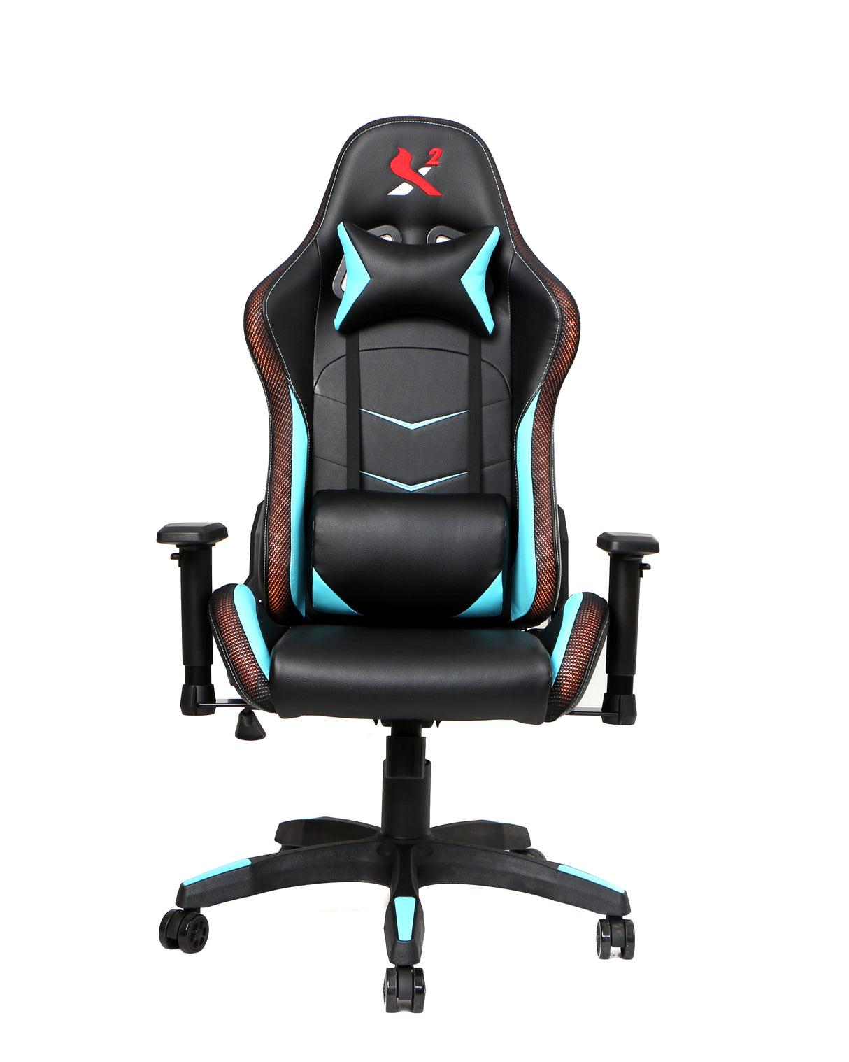 X2 Gaming Stoel - PVC Leer - RGB Lichten - Nylon wielen - Bureau Stoel - Ergonomische Ontwerp - 54x69.5x133cm (LxBxH) Spire