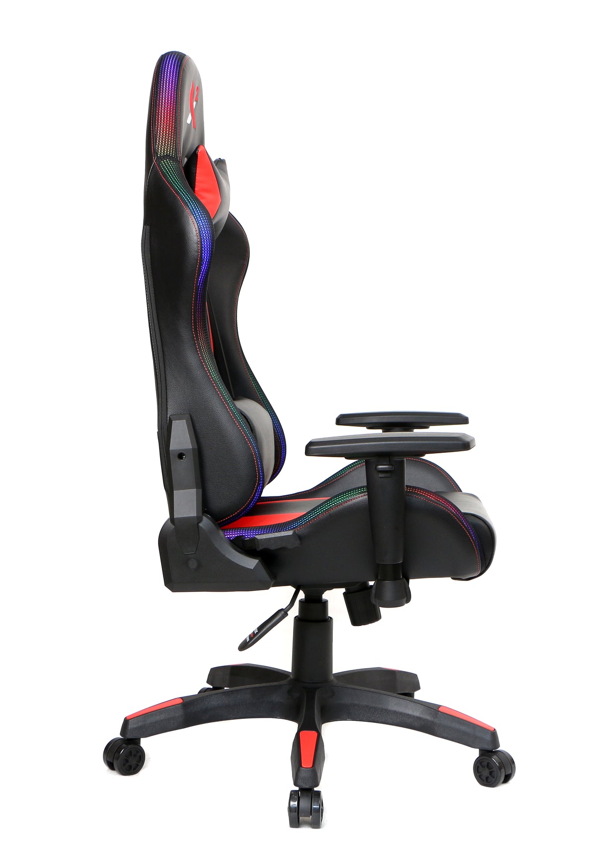 X2 Gaming Stoel - Met nekkussen  Verstelbaar - RGB Lichten - Ergonomisch - Bureau Stoel - PVC leer - Nylon Wielen - 54x69.5x133cm (LxWxH) Spire